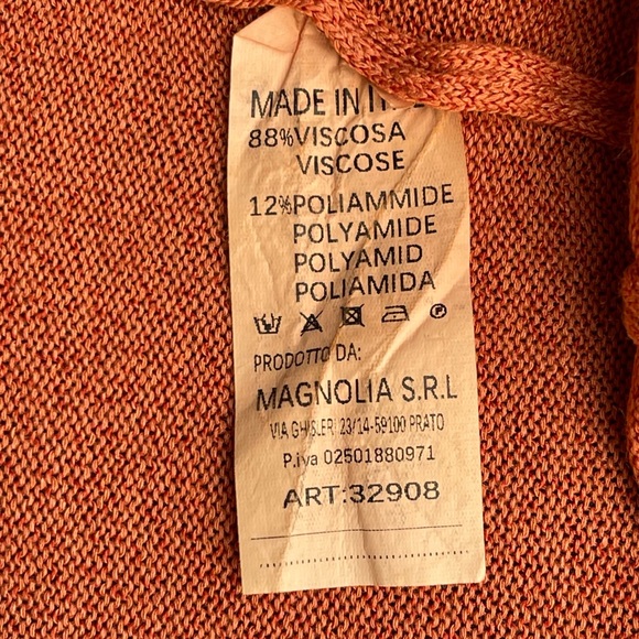 Mr & Mrs Italy Burnt Orange Fine Knit Ribbed Top Sleeveless Maxi Dress (M) - Picture 10 of 10